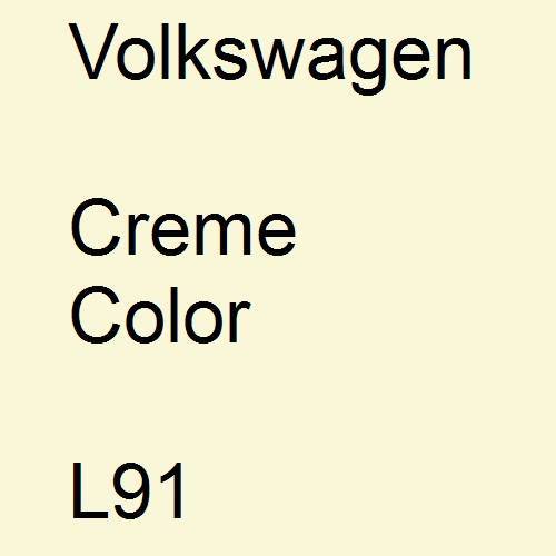 Volkswagen, Creme Color, L91.